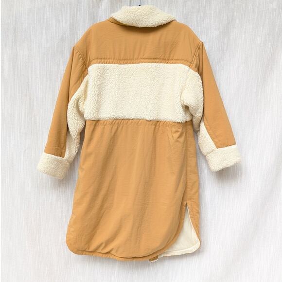 Daily Practice by Anthropologie Diamond Sherpa Teddy Parka Long Jacket, size M - Picture 2 of 6